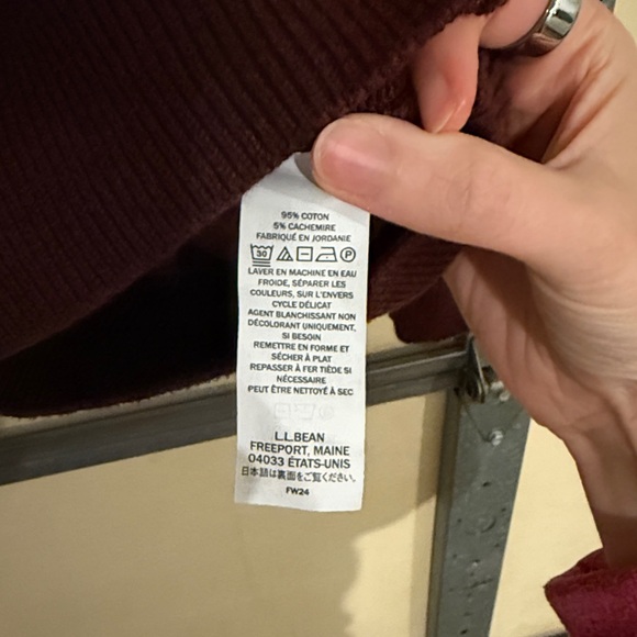 LL BEAN Men's Wicked Soft Cotton/Cashmere Sweater, Rugby Polo, Stripe - Picture 5 of 7